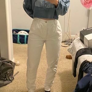 American eagle white mom jeans